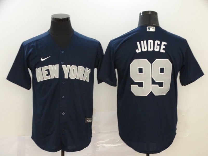Men's New York Yankees Aaron Judge #99 Navy Stitched Jersey